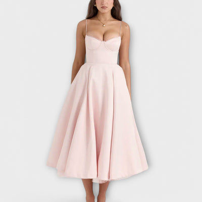 Мели – Лек летен рокля с корсетен детайл