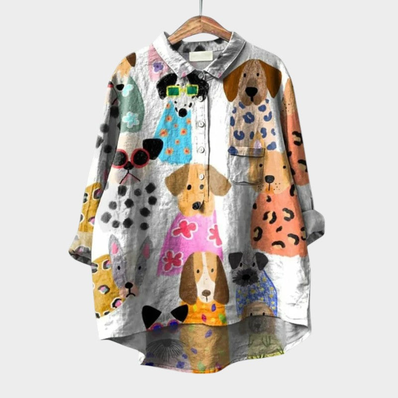 Астрид | Премиум блуза с дантелен детайл