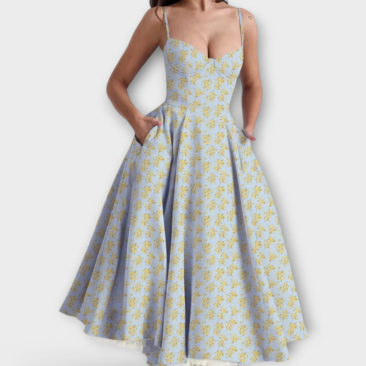 Мели – Лек летен рокля с корсетен детайл