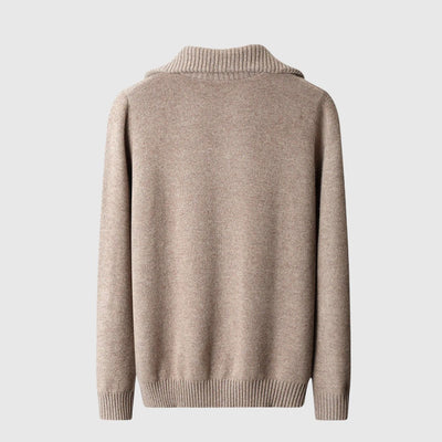 Либуше - Пуловер с цип Taranto от мерино вълна