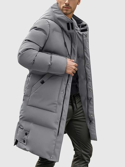 Ян – Пухен дълго палто с качулка