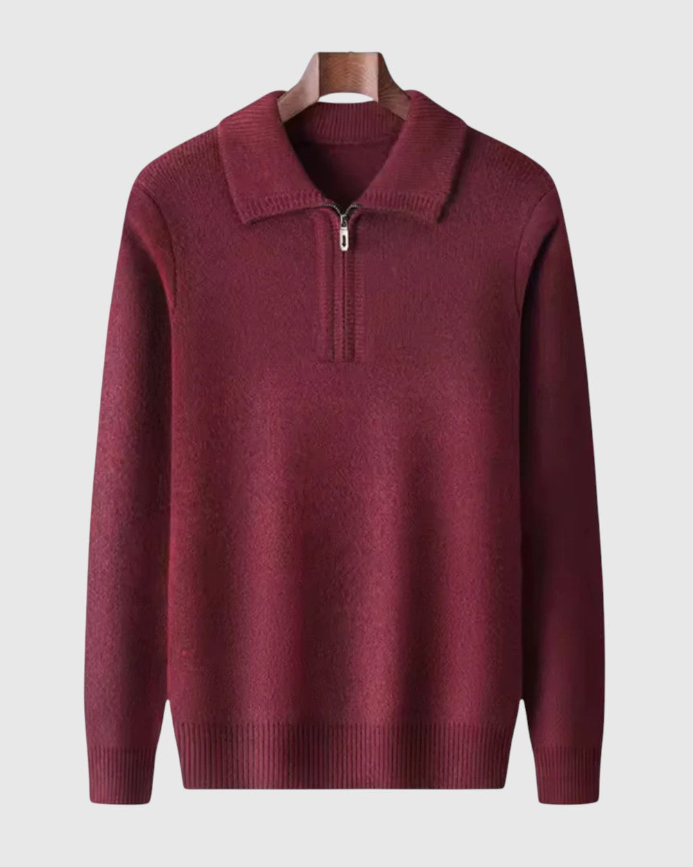 Либуше - Кашмирен пуловер с четвъртък zip Gstaad