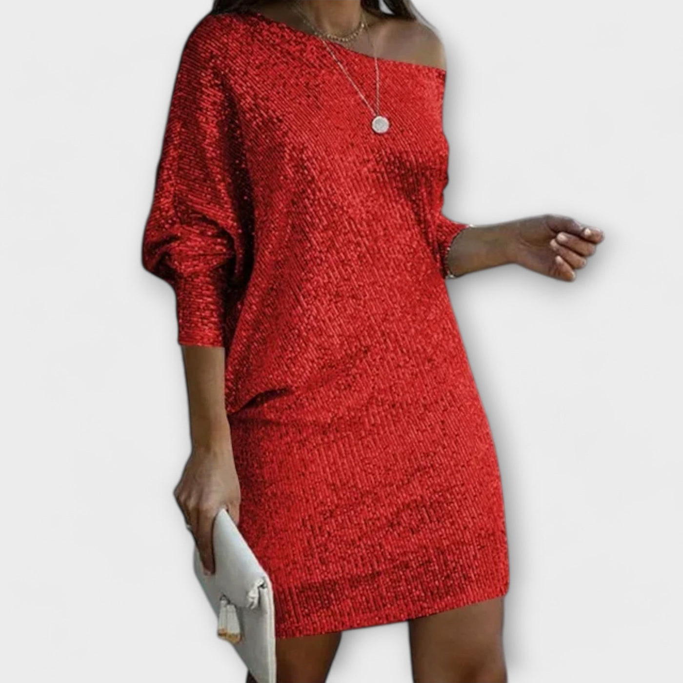 Плътни рокли с пайети и контраст 