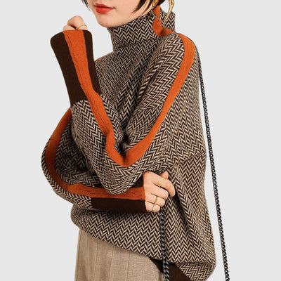 Martina - Пуловер с висока яка