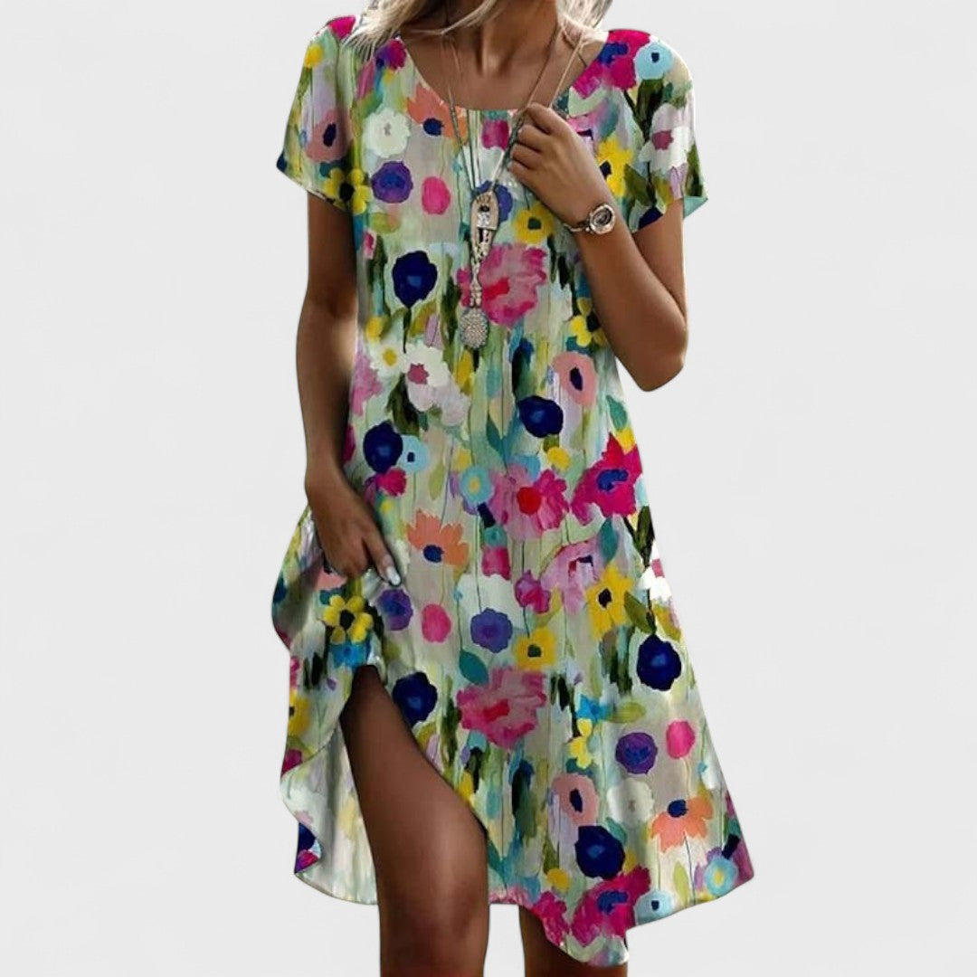 Ева - Рокля с Цветен Принт