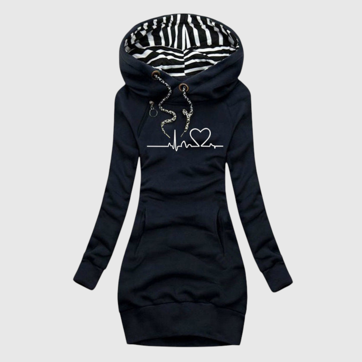 Кристина - Пуловерна рокля с дизайн на сърце