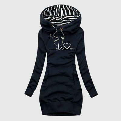 Кристина - Пуловерна рокля с дизайн на сърце