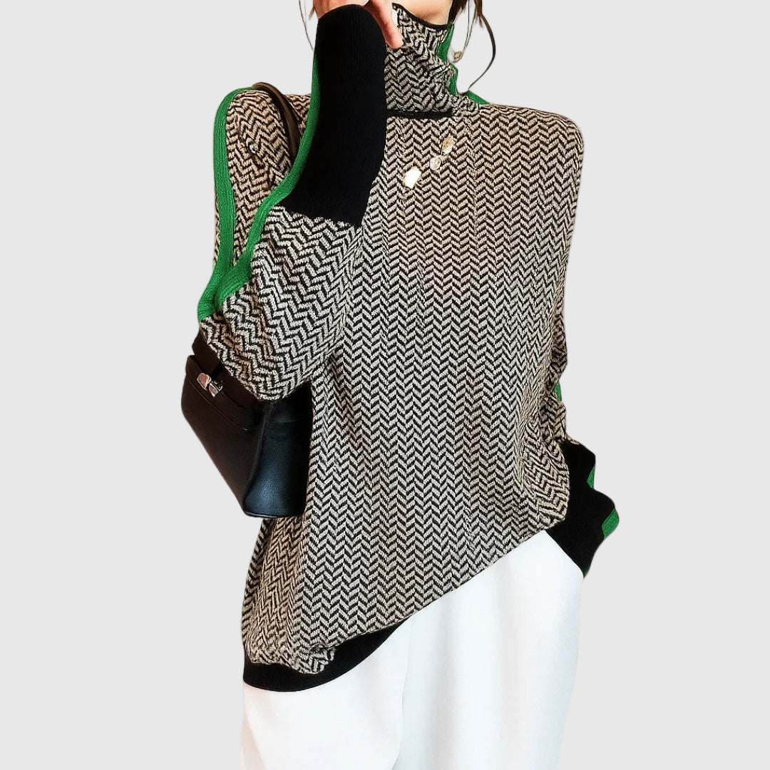 Martina - Пуловер с висока яка