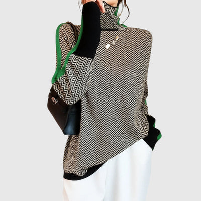 Martina - Пуловер с висока яка