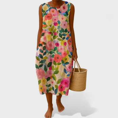 Алена - Елегантна Цветна Рокля