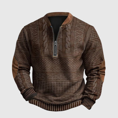 Чарлз - Пуловер с половин цип