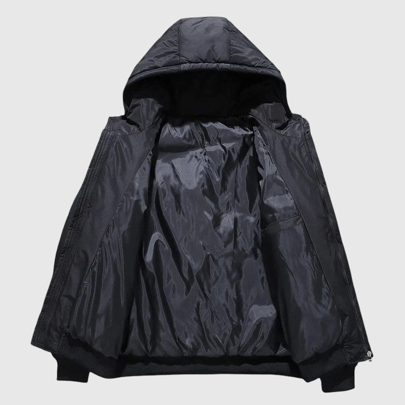 Josef - Пухено яке с качулка и устойчиво покритие 