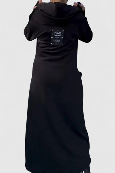 MARIE- Дълго палто с качулка и цип