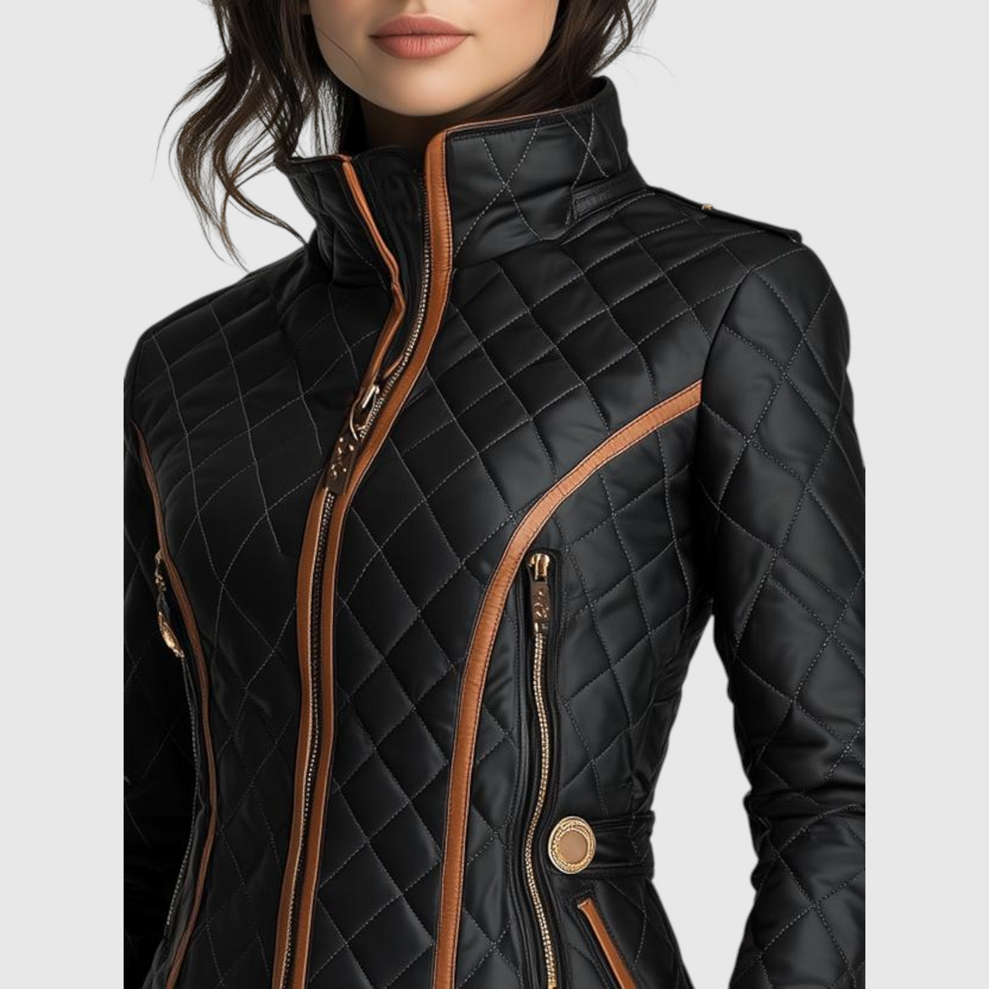 Клара - Стилно яке с шевове и стегнат талия 