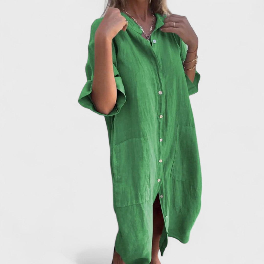 Дорка - Свободна Рокля в Стил Ибиса