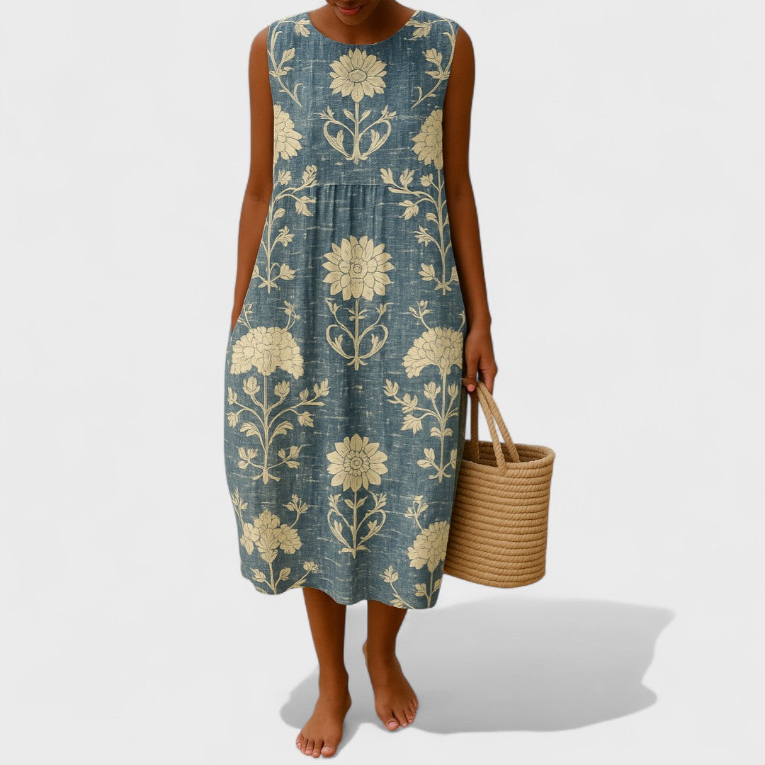 Алена - Елегантна Цветна Рокля