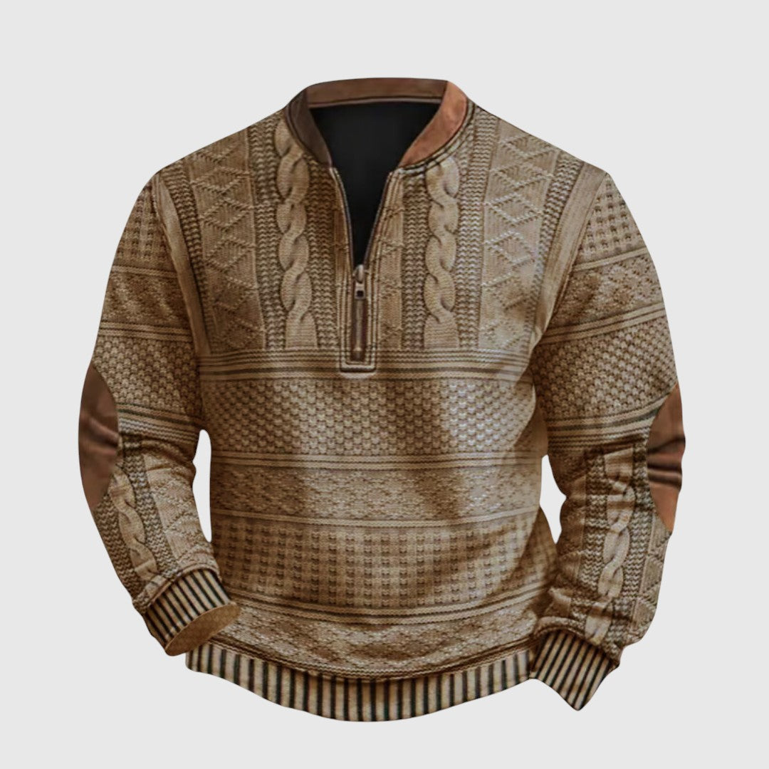 Чарлз - Пуловер с половин цип