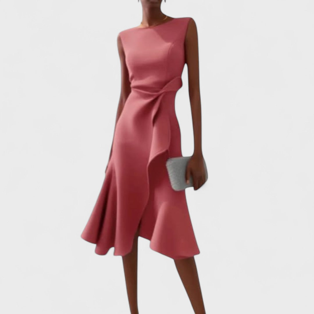 Андреа - Асиметрична рокля с елегантни намачквания