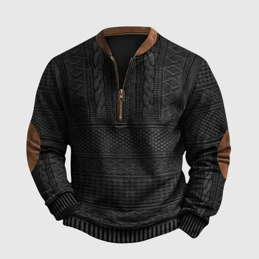 Чарлз - Пуловер с половин цип