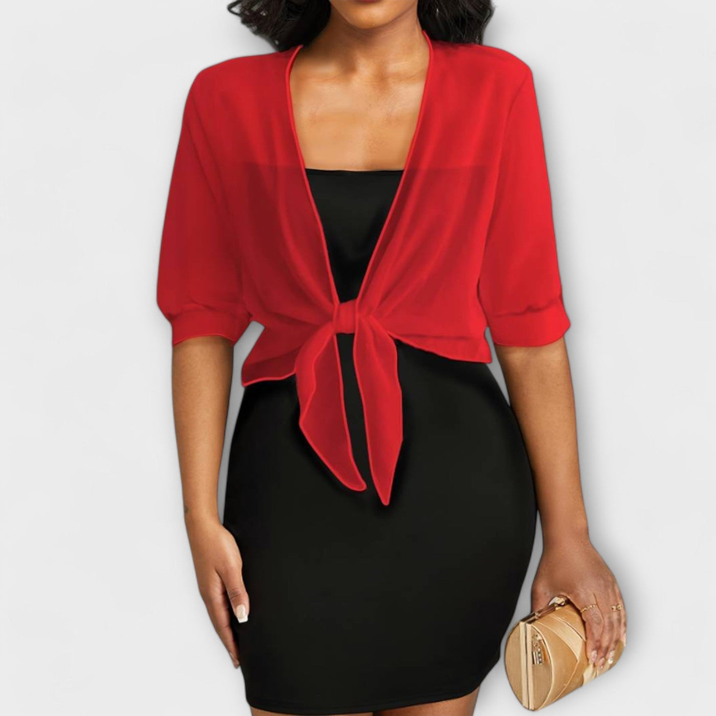 Оливия - Блуза с открит преден панел