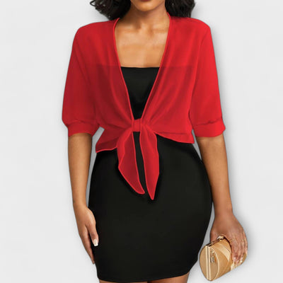 Оливия - Блуза с открит преден панел