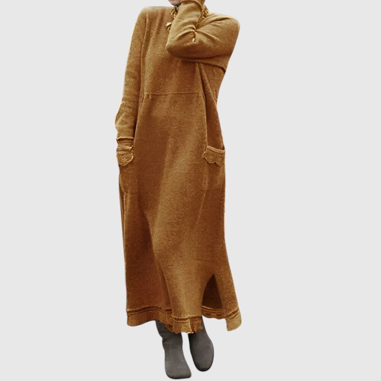 Грета | Топли и удобни зимни рокли с джобове