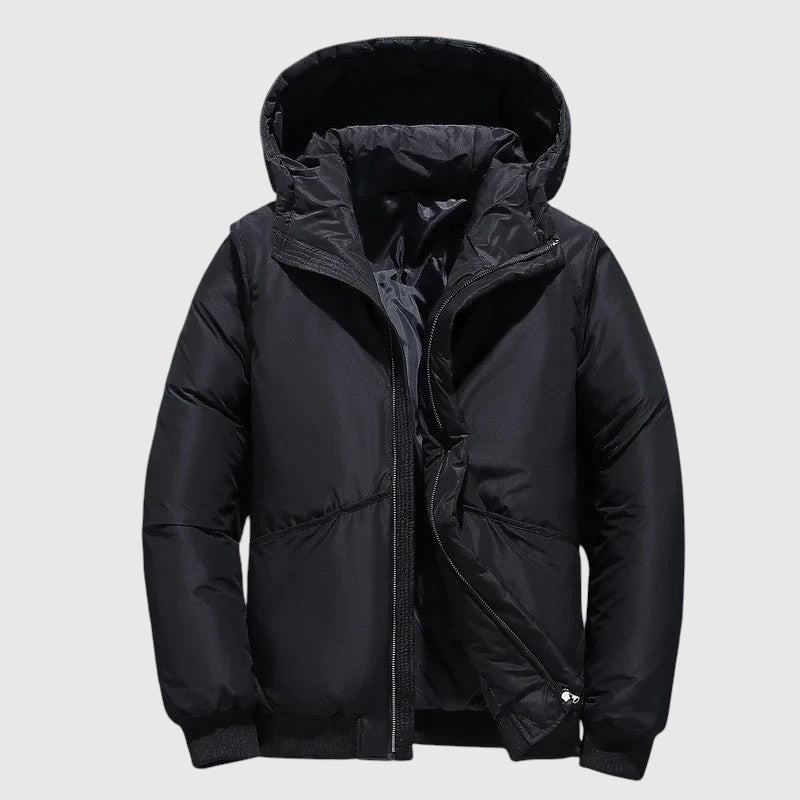 Josef - Пухено яке с качулка и устойчиво покритие 