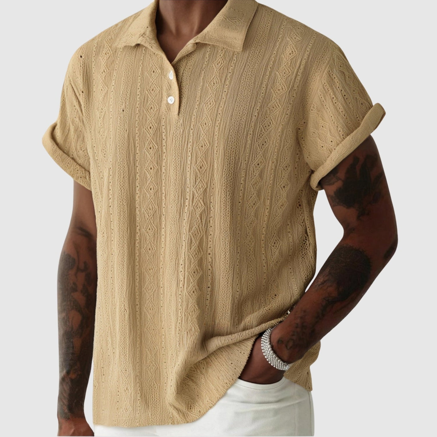 Либуше – Нежен плетено поло с текстуриран дизайн