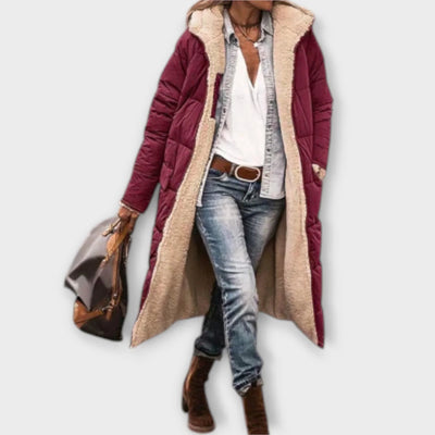 Кора - Топло палто с кожена подплата