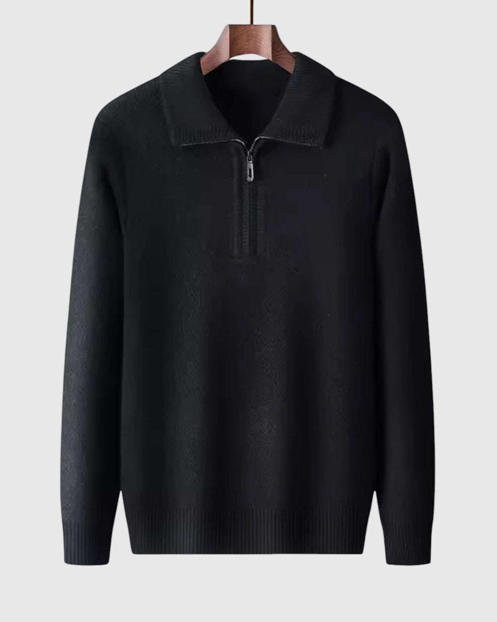 Либуше - Кашмирен пуловер с четвъртък zip Gstaad