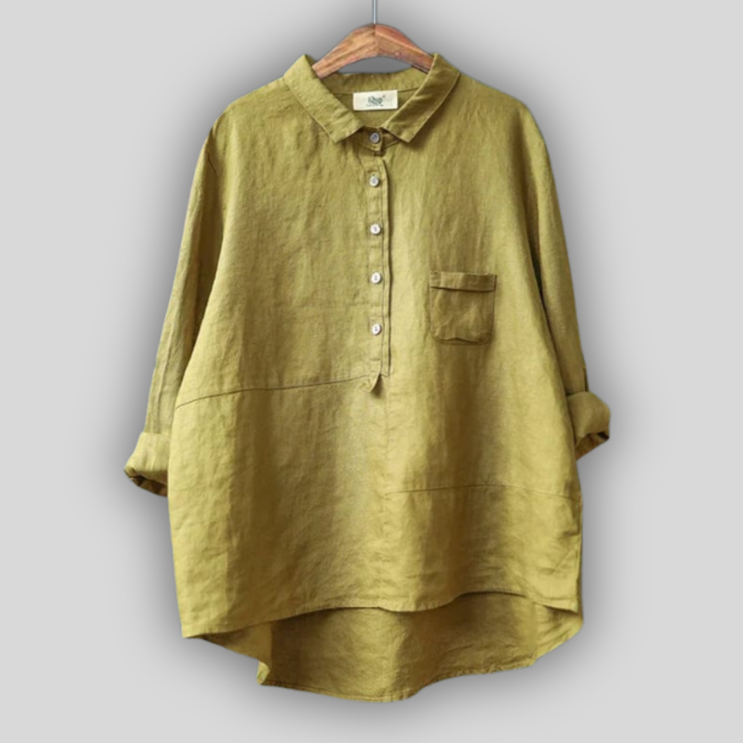 Ленена Блуза Зелена Простота