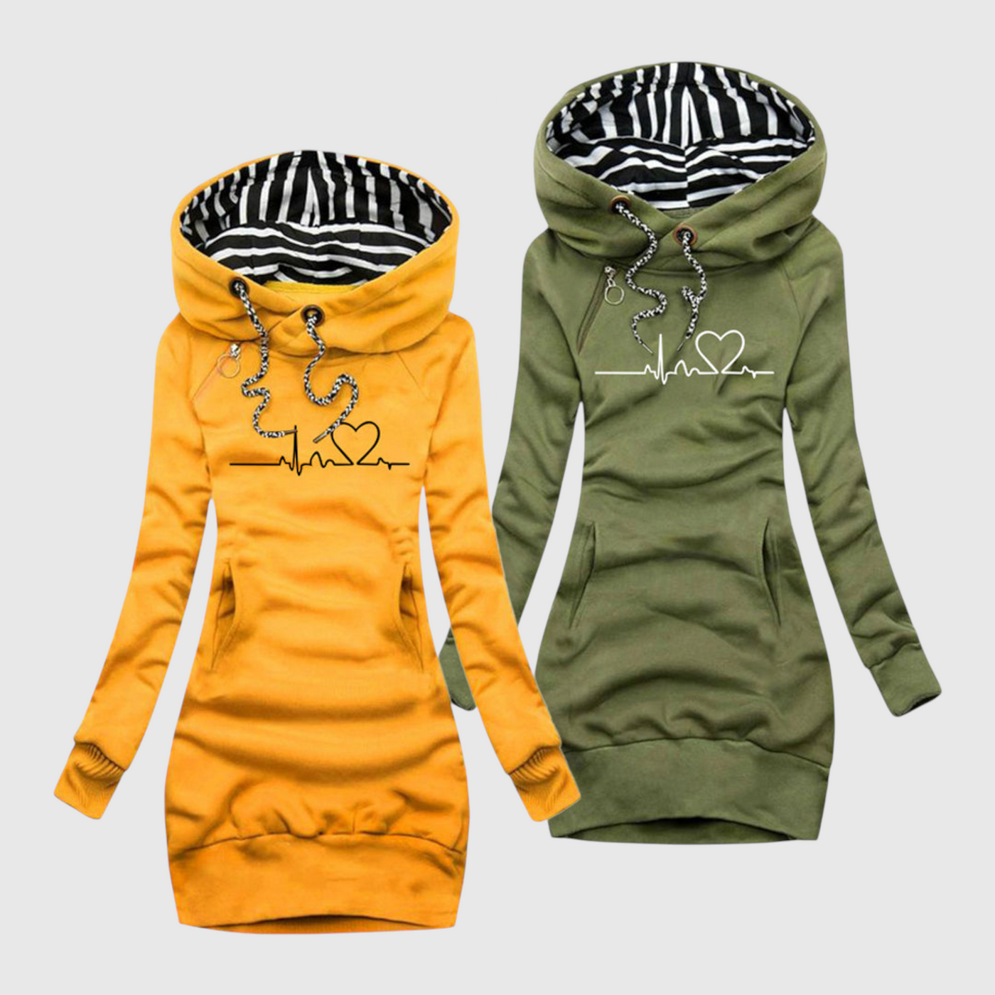 Кристина - Пуловерна рокля с дизайн на сърце