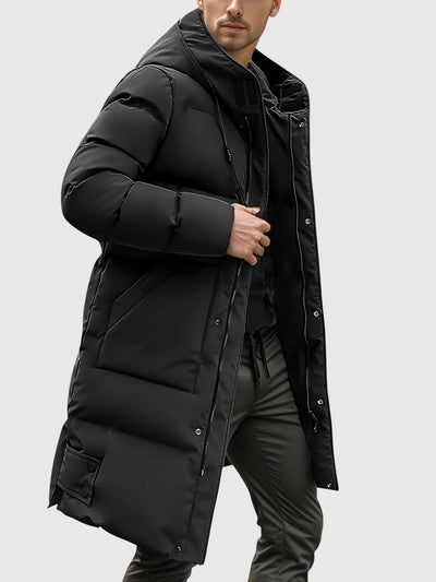 Ян – Пухен дълго палто с качулка