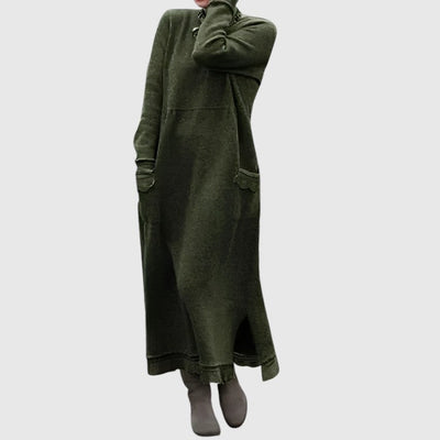 Грета | Топли и удобни зимни рокли с джобове