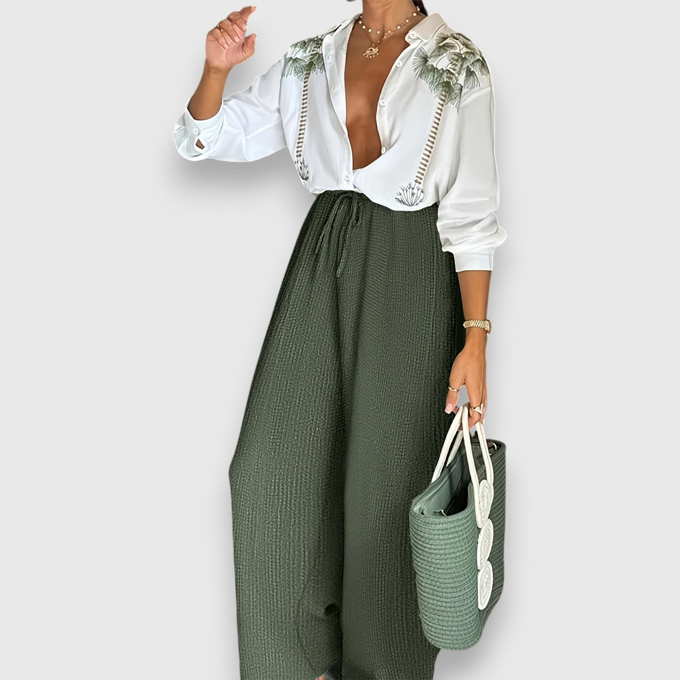 Комплект с двуцветен стил