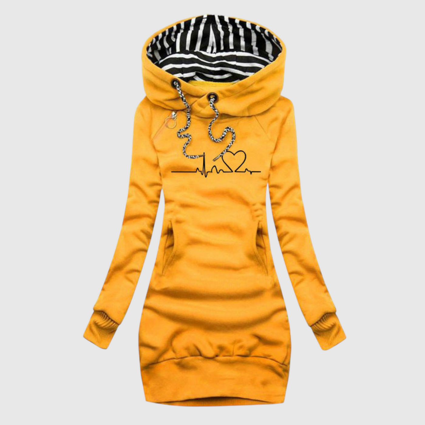 Кристина - Пуловерна рокля с дизайн на сърце