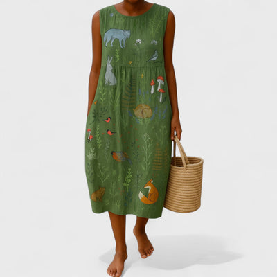 Алена - Елегантна Цветна Рокля