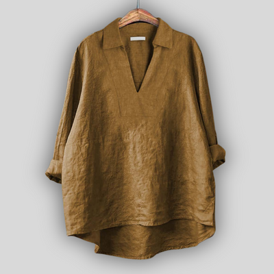 Ленена Блуза Сребърна Елегантност