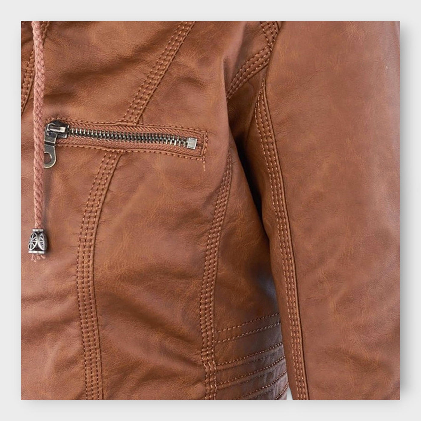 Модерно кожено яке с качулка и вечен дизайн