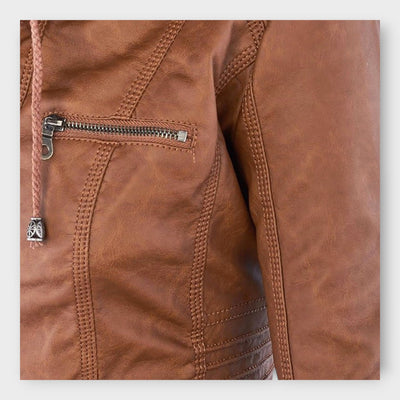 Модерно кожено яке с качулка и вечен дизайн