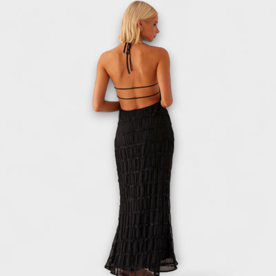 Адилин - Дълга рокля с халтер деколте