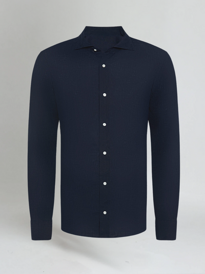 Есенциална Ленена Риза - Моряшко Синя