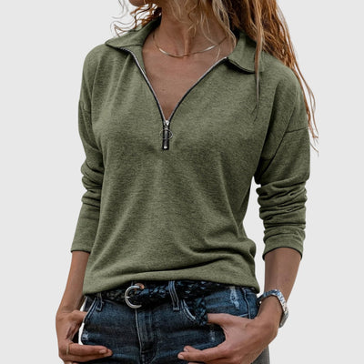 Надин - Дамски пуловери с полузип