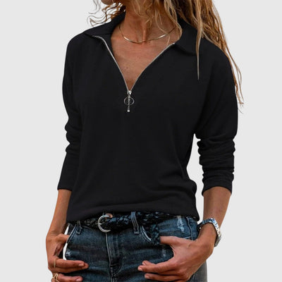 Надин - Дамски пуловери с полузип