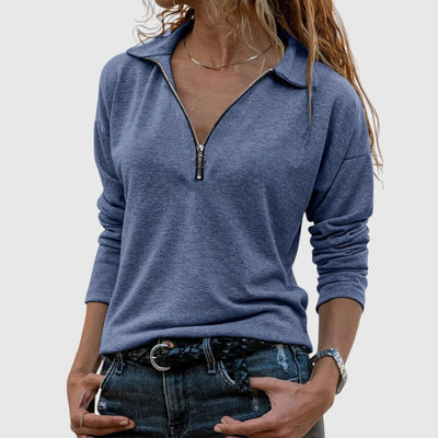 Надин - Дамски пуловери с полузип