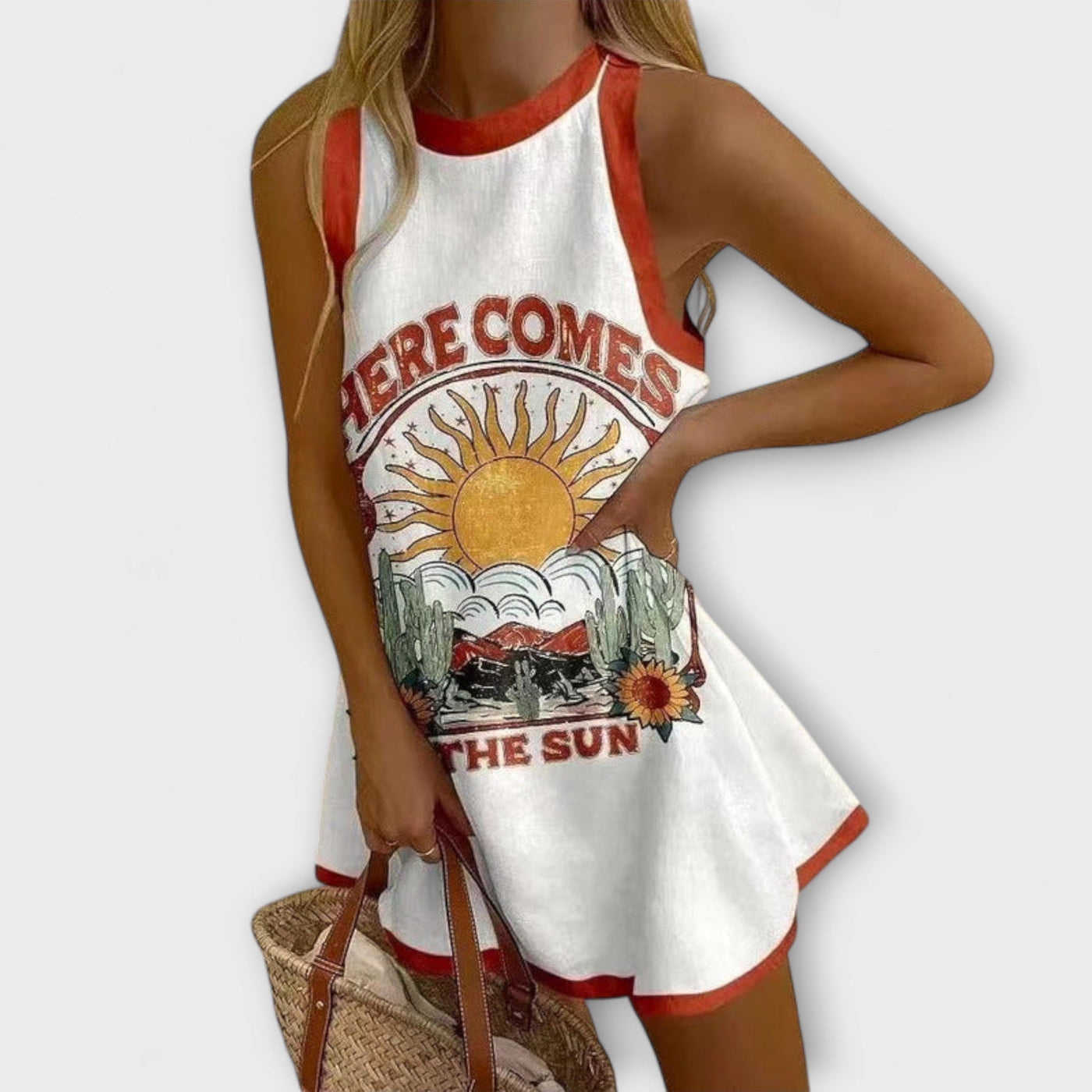 Khalira – Мини Рокля със Слънчев Дизайн