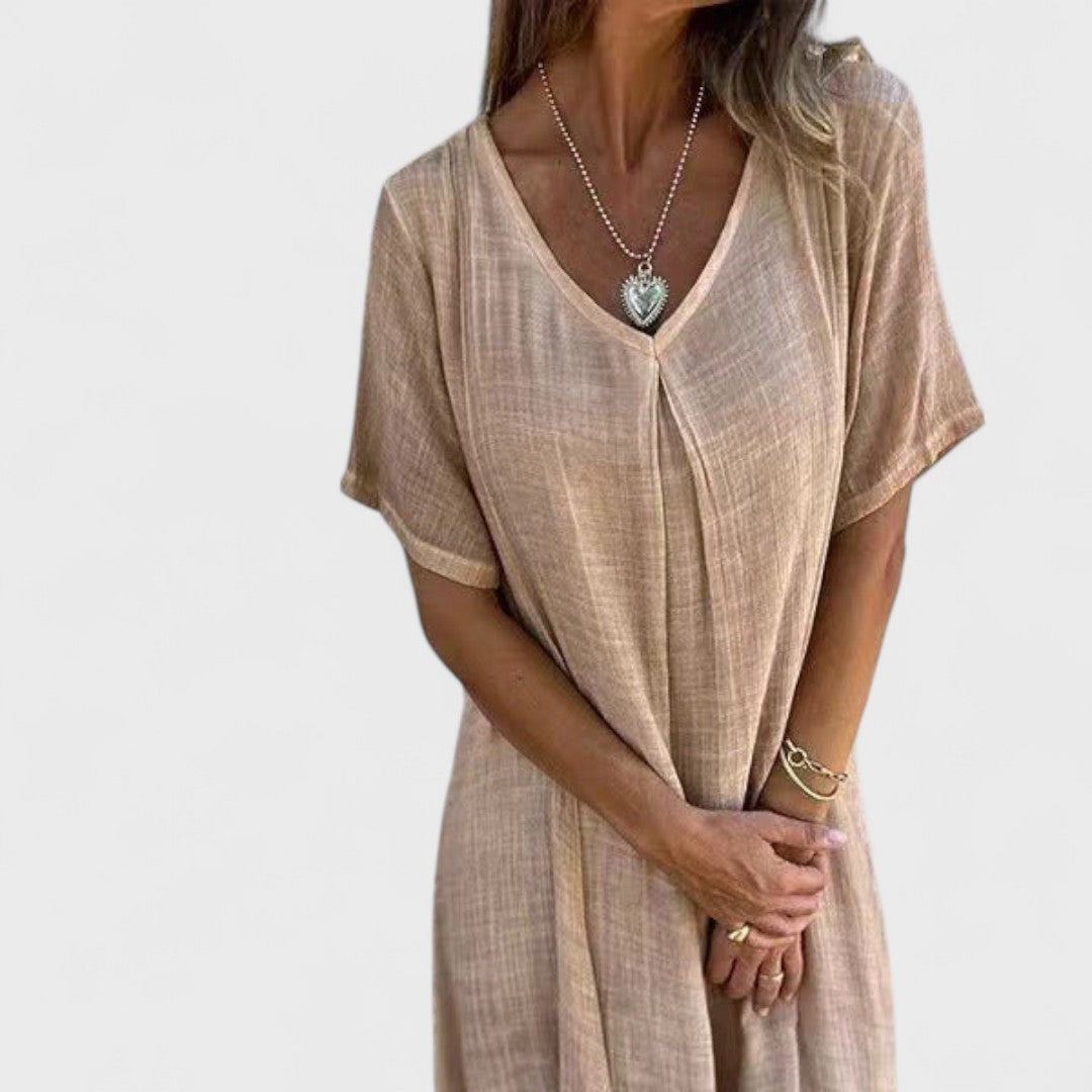 Естер - Рокля с V-образно деколте