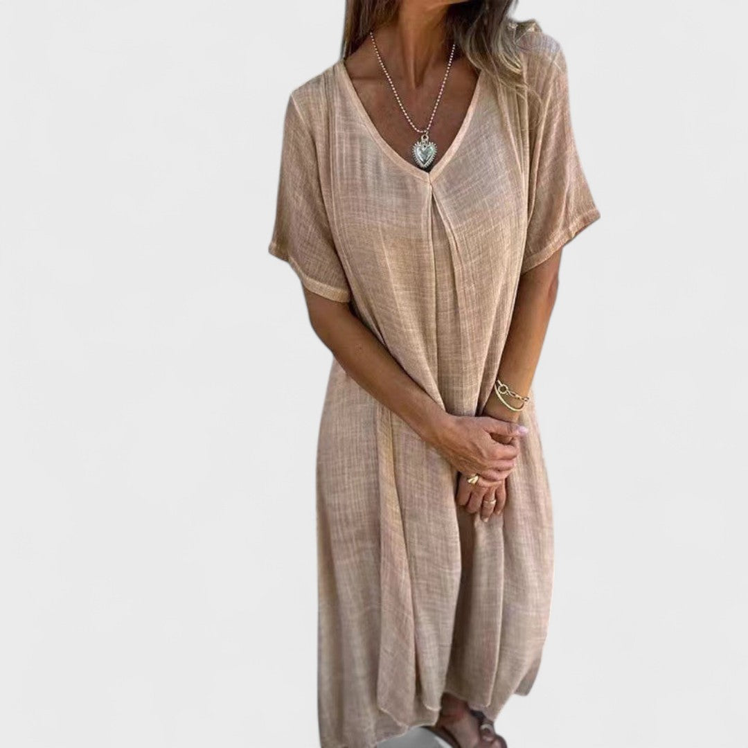 Естер - Рокля с V-образно деколте