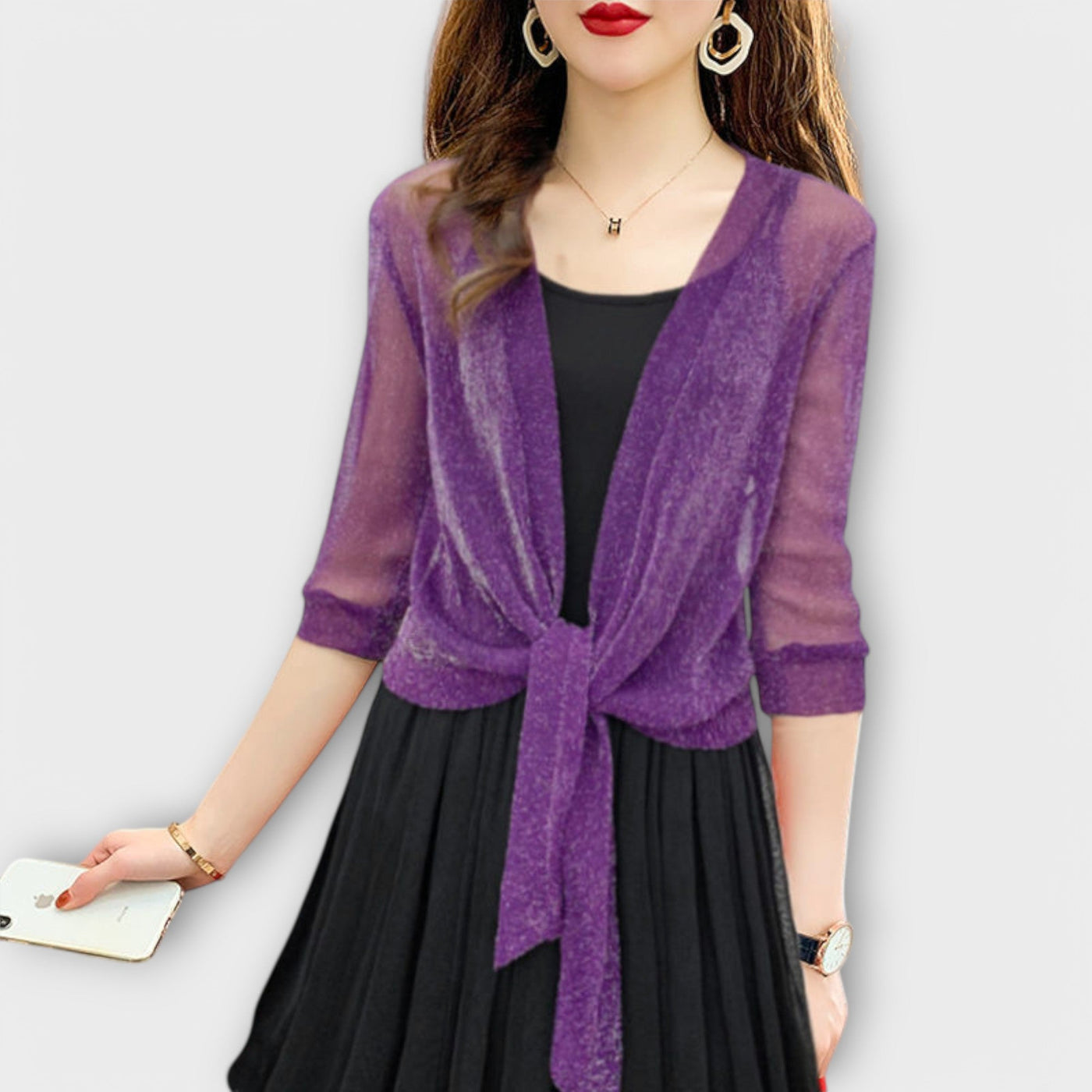 Оливия - Блуза с открит преден панел