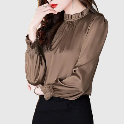 Яна - Елегантна сатенена блуза